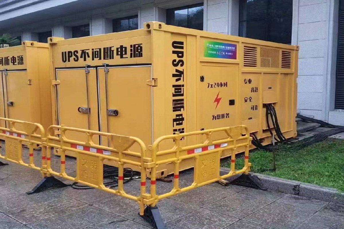章丘发电机租赁施工现场