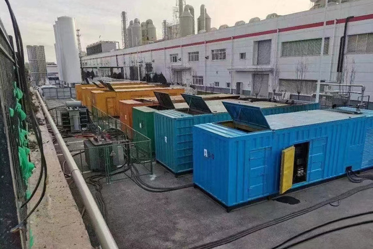 章丘发电机租赁施工现场